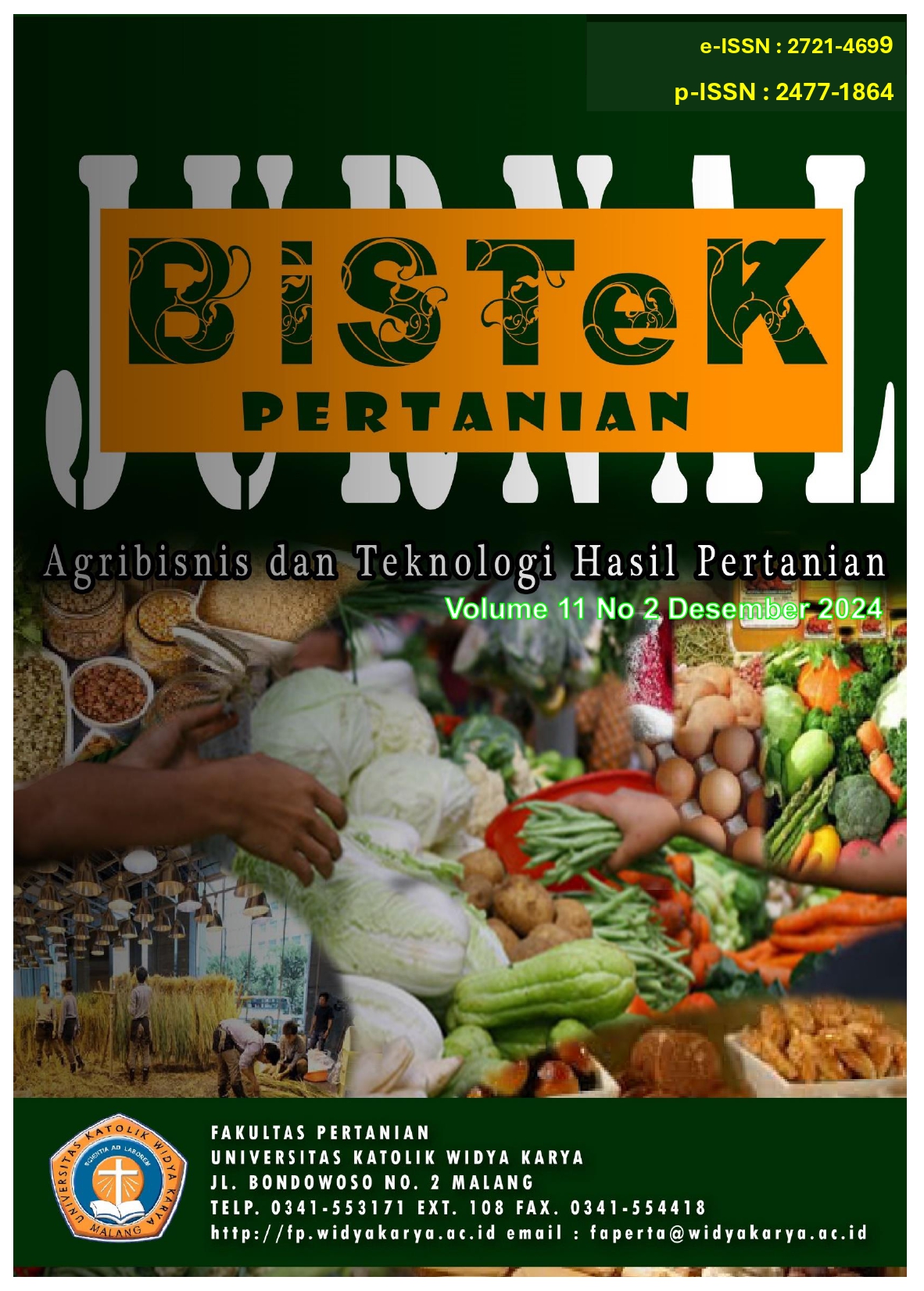 View Vol. 12 No. 1 (2025): Juni : Jurnal BisTek Pertanian